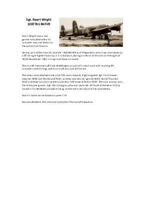A preview of a PDF biography for Wright, Ewart